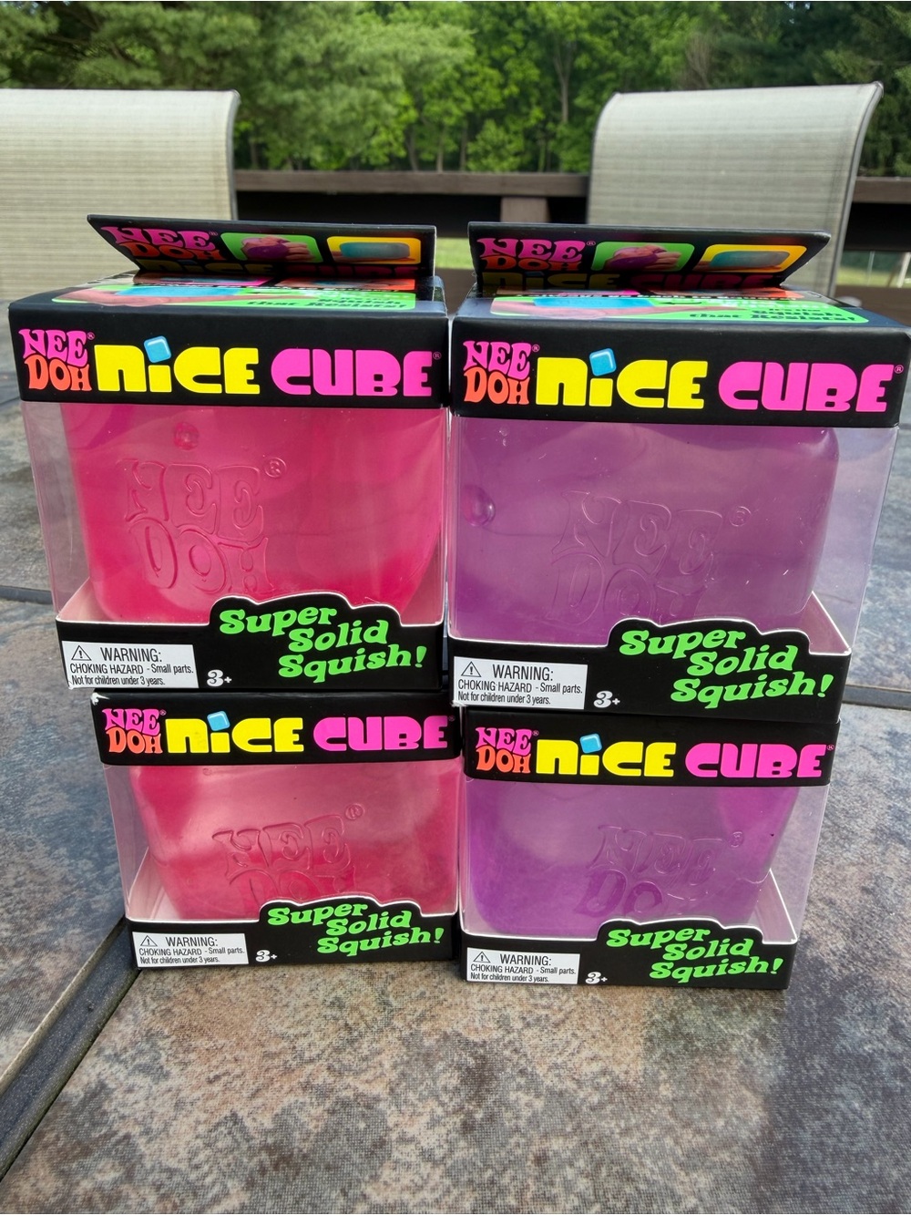 Nee Doh Nice Cube Super Solid Squish Lot of 4